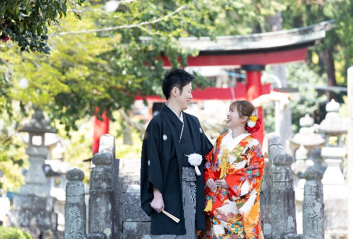 和装の前撮り写真